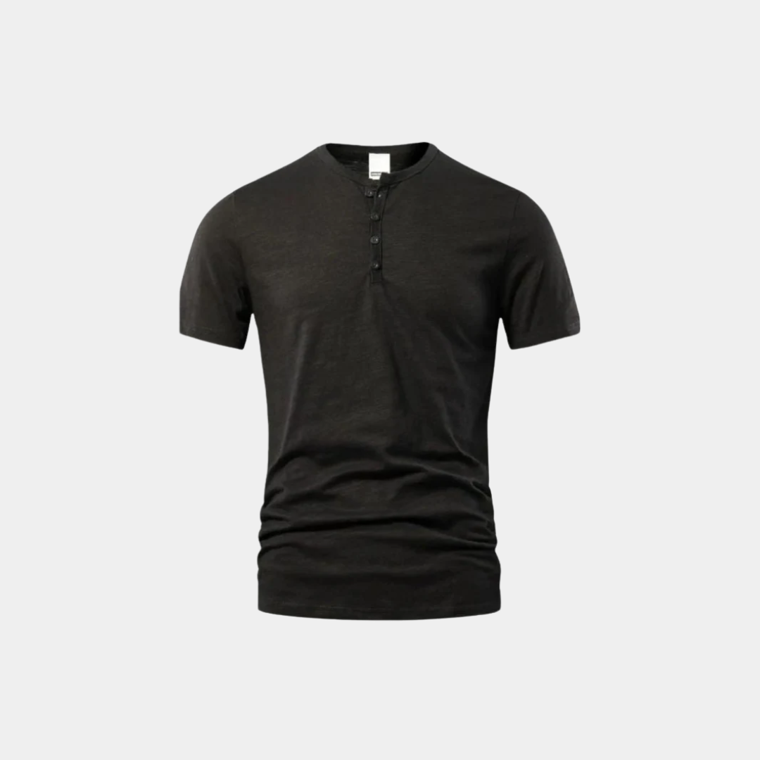 Essential Casual Henley Neck T-Shirt