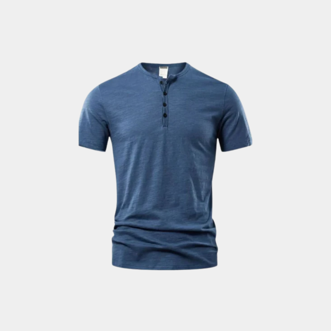 Essential Casual Henley Neck T-Shirt