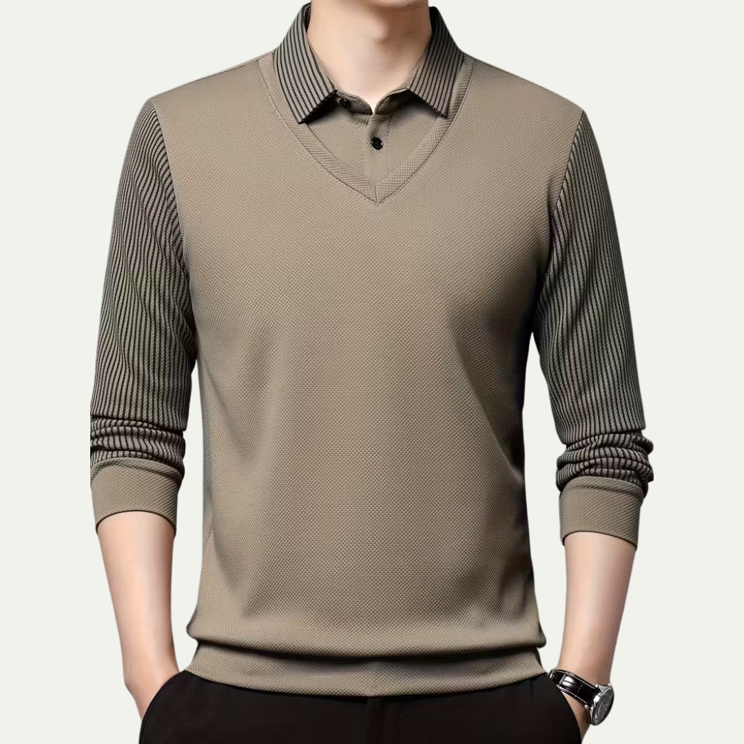 Kensington V-Neck Knit Polo