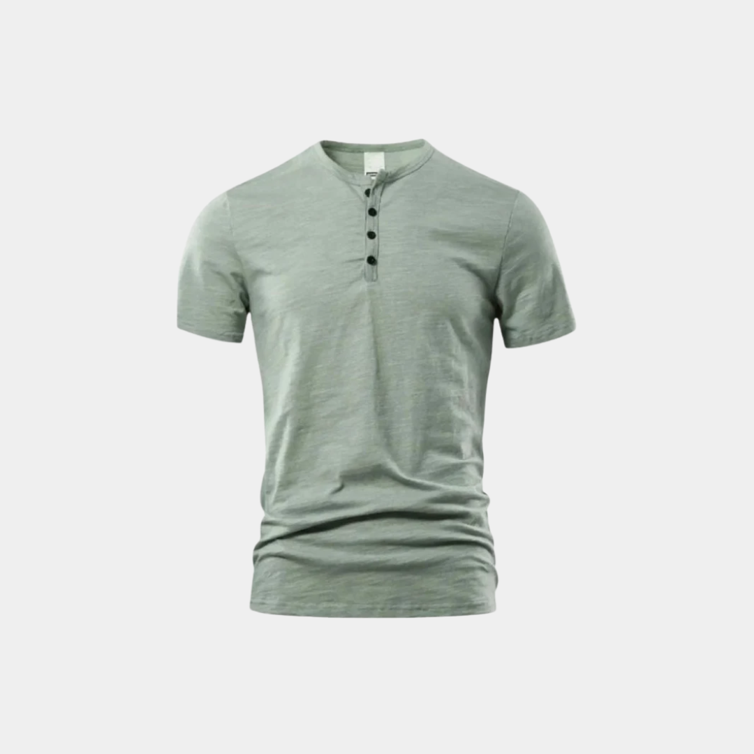 Essential Casual Henley Neck T-Shirt