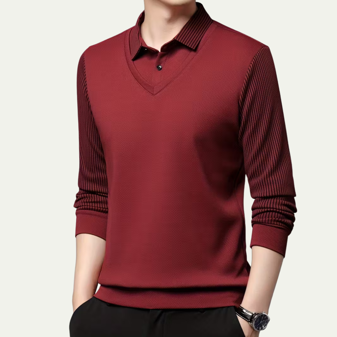 Kensington V-Neck Knit Polo