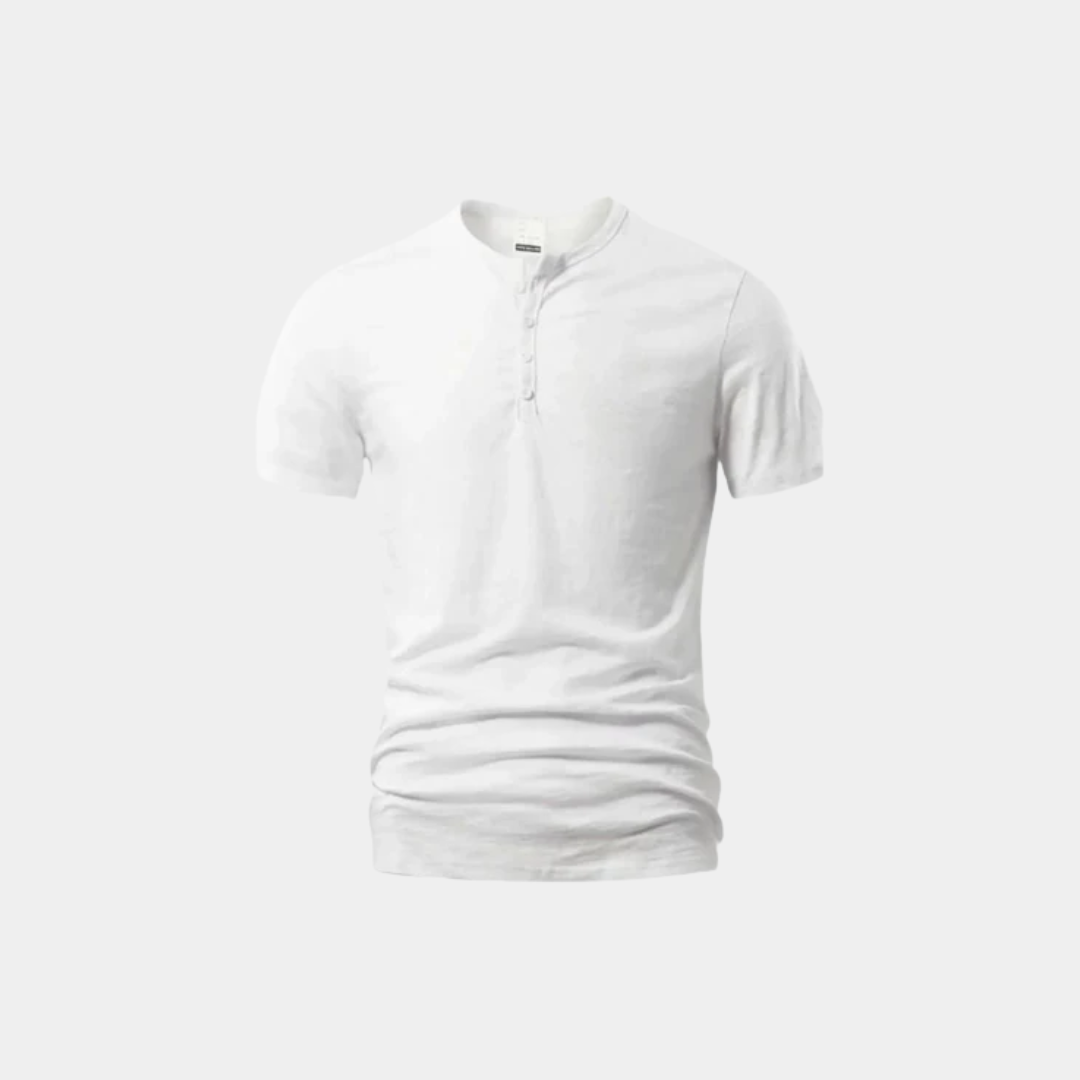 Essential Casual Henley Neck T-Shirt