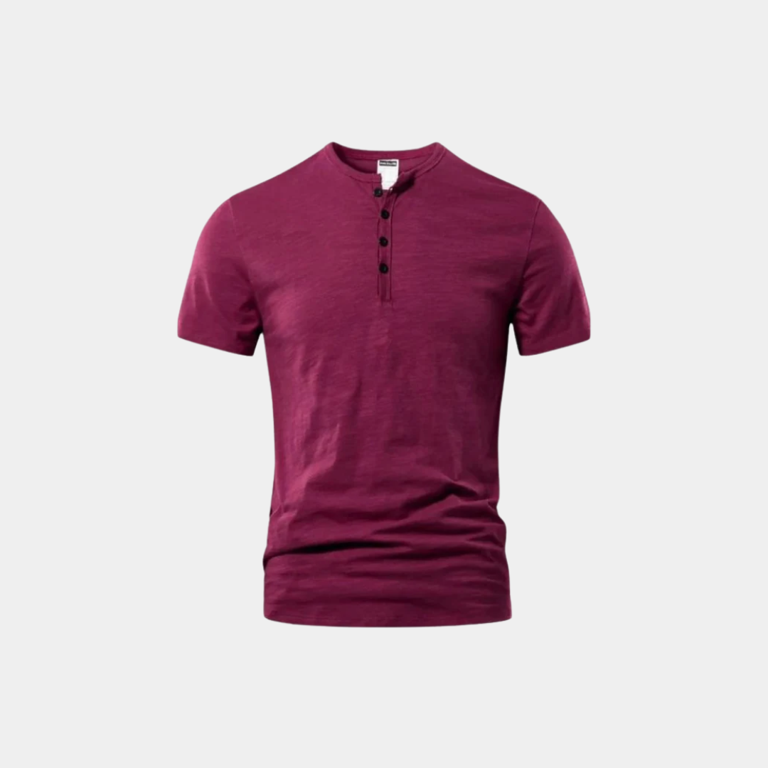 Essential Casual Henley Neck T-Shirt