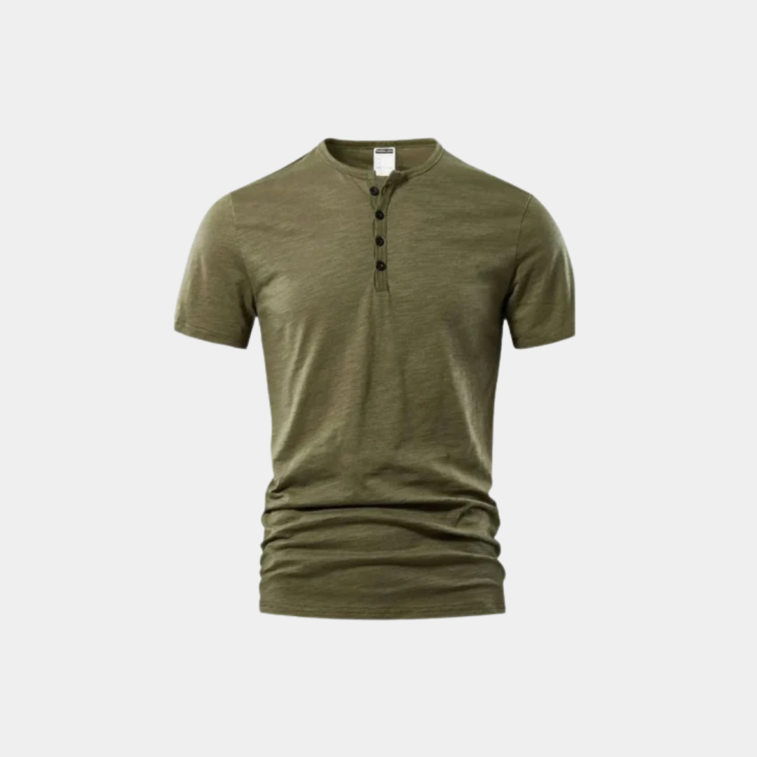 Essential Casual Henley Neck T-Shirt