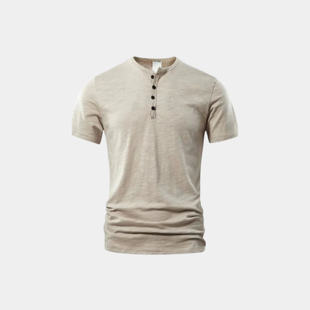 Essential Casual Henley Neck T-Shirt